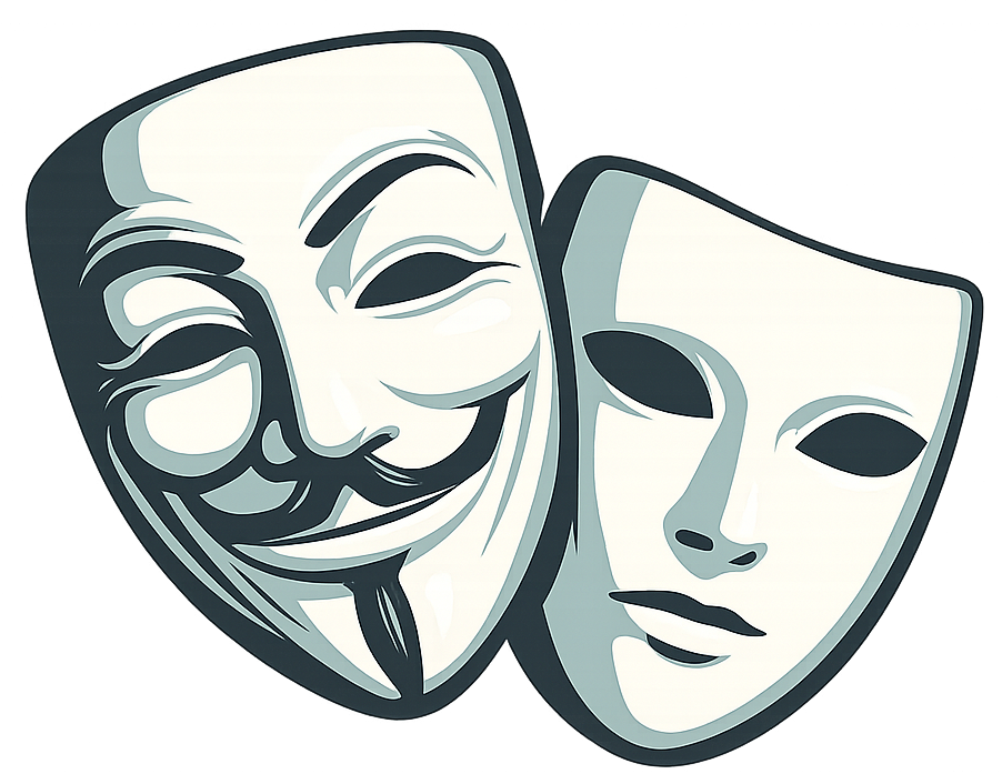 Mask symbolizing anonymous first contact
